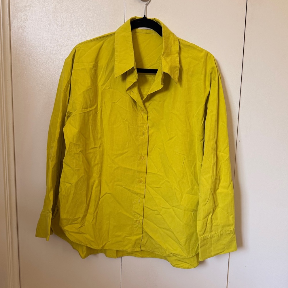 Green Chartreuse Button-Up Shirt